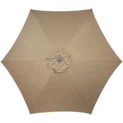 Northlight 13 Northlight 7.5ft Outdoor Patio Market Umbrella With Hand Crank, Taupe