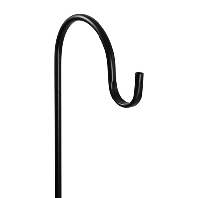 Northlight 84” Black Metal Shepard’s Hook Outdoor Garden Stake 2 Northlight 84” Black Metal Shepard’s Hook Outdoor Garden Stake - Image 2