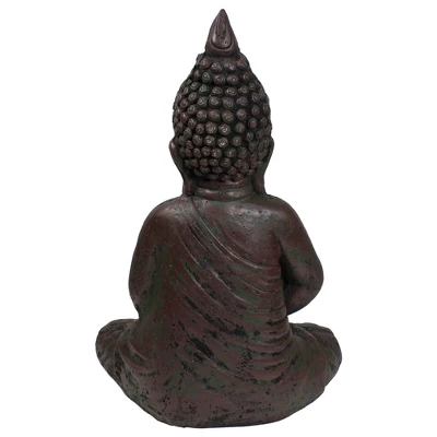 Northlight 17.5" Dark Brown Meditating Buddha Outdoor Garden Statue 4 Northlight 17.5" Dark Brown Meditating Buddha Outdoor Garden Statue - Image 4