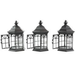 Northlight 71.5" Distressed Black Scroll Candle Lantern Tree -Northlight GUEST c4f7d2b3 351c 47a0 af73 b8efb4b69d81