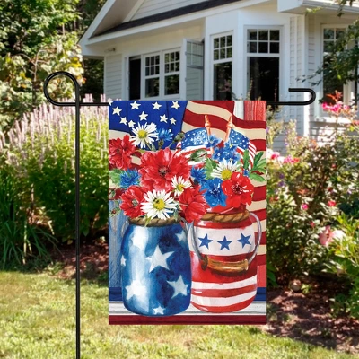 Northlight Floral Bouquet Outdoor Americana Garden Flag 18" X 12.5" 2 Northlight Floral Bouquet Outdoor Americana Garden Flag 18" X 12.5" - Image 2