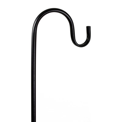 Northlight 84” Black Metal Shepard’s Hook Outdoor Garden Stake 3 Northlight 84” Black Metal Shepard’s Hook Outdoor Garden Stake - Image 3