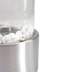 Northlight 10.5" Bio Ethanol Round Portable Tabletop Fireplace With Silver Base -Northlight GUEST dba9d823 c9bf 4c83 a7c3 f644c08b4633