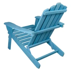 Northlight 36" Blue Classic Folding Wooden Adirondack Chair -Northlight GUEST dc2ee7f2 aa2c 46ac b5da e09def89c596