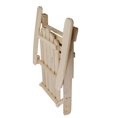 Northlight 36" Natural Brown Classic Folding Wooden Adirondack Chair 5 Northlight 36" Natural Brown Classic Folding Wooden Adirondack Chair - Image 5