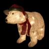 Northlight 23" Pre-Lit White Glittered Polar Bear Outdoor Christmas Decoration
