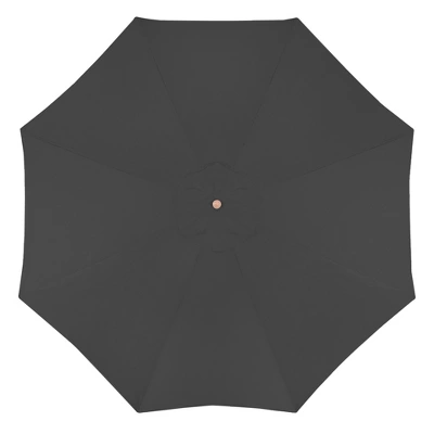 Northlight 8.5ft Outdoor Patio Market Umbrella With Wooden Pole, Gray 1 Northlight 8.5ft Outdoor Patio Market Umbrella With Wooden Pole, Gray