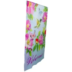 Northlight Welcome Hummingbird Floral Outdoor House Flag 28" X 40" -Northlight GUEST ecce8bc9 e947 43d4 a5e8 67045cf60dc9