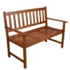 Northlight 48" Light Brown Acacia Wood Outdoor Patio Bench
