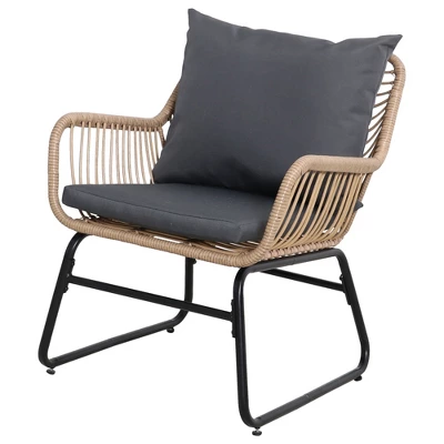 Northlight 3-Piece Santa Cruz Rattan Outdoor Patio Chat Set With Cushions 2 Northlight 3-Piece Santa Cruz Rattan Outdoor Patio Chat Set With Cushions - Image 2