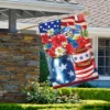 Northlight Floral Bouquet Patriotic Outdoor House Flag 28" X 40"