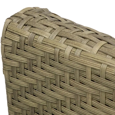 Northlight 34" Gray Resin Wicker Deep Seated Rocker Chair With Gray Cushions 4 Northlight 34" Gray Resin Wicker Deep Seated Rocker Chair With Gray Cushions - Image 4